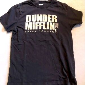 Old Navy Shirt Men's Small Dunder Mifflin Paper Company Black Tee